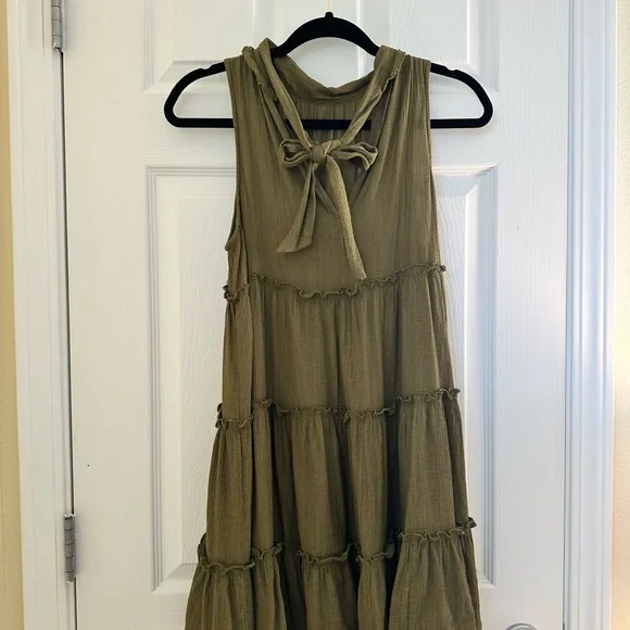 Vine & Love Olive Green Mini Dress - Picture 3 of 3
